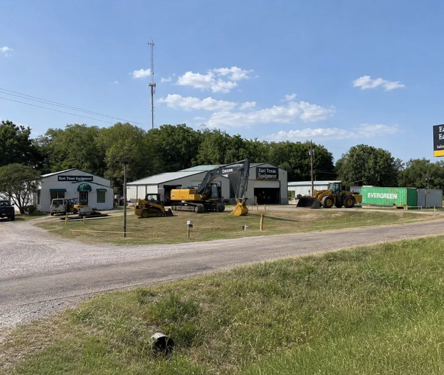Machines lined up at East Texas Equipment